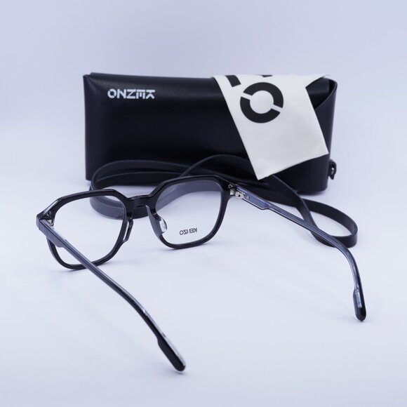 Kenzo KZ50102F 001 Eyeglasses Shiny Black 53mm Square Frame - Picture 8 of 8